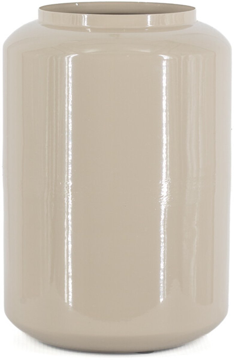Metalen vaas Kai L glossy sand