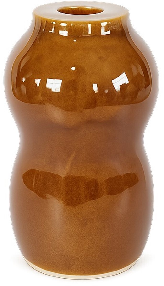 Aardewerk vaasje Blob bruin