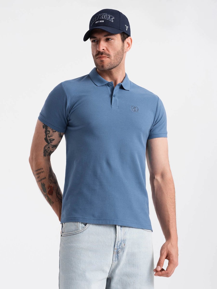 Italian Style - Poloshirt Heren - Korte Mouw - Blauw - Italianstyle