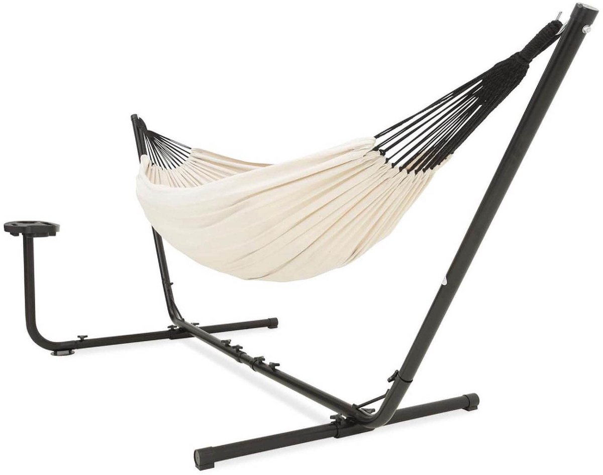 Famanu – Hangmat met standaard en tafel voor tuin en camping, ideaal voor ontspanning buiten