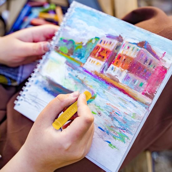 Oliepastelkrijt set - Zachte krijtjes - Kunst projecten - Gemakkelijk te mengen - 16 pakjes - Aardegeel — afbeelding 2
