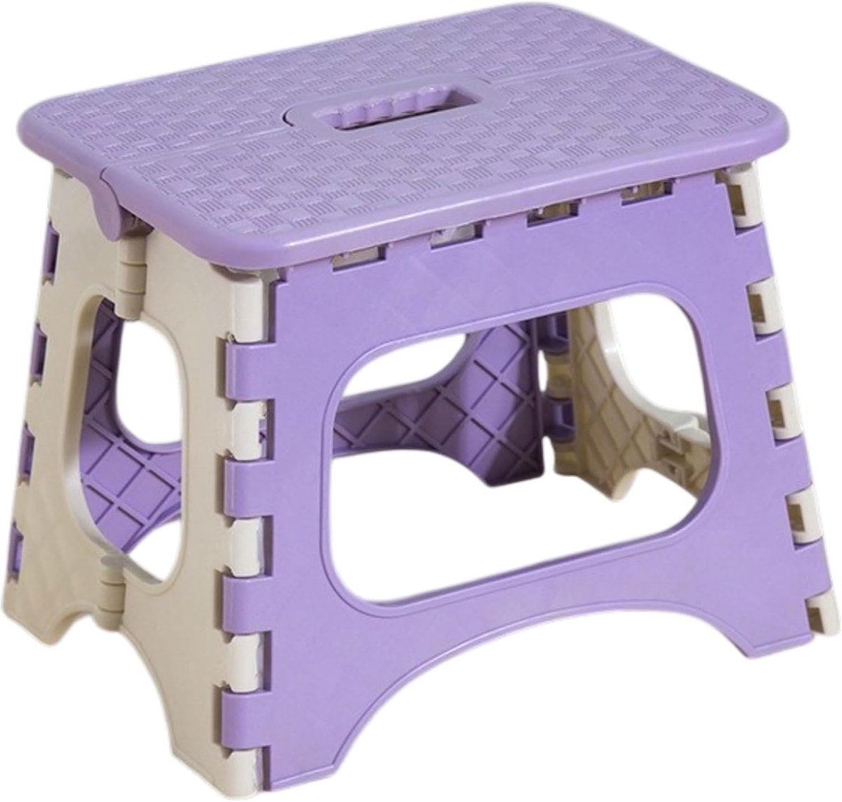 Opvouwbare Kruk 20 cm van Antislip Kunststof voor Kinderen, Keuken en Badkamer, Stepladder (Paars)