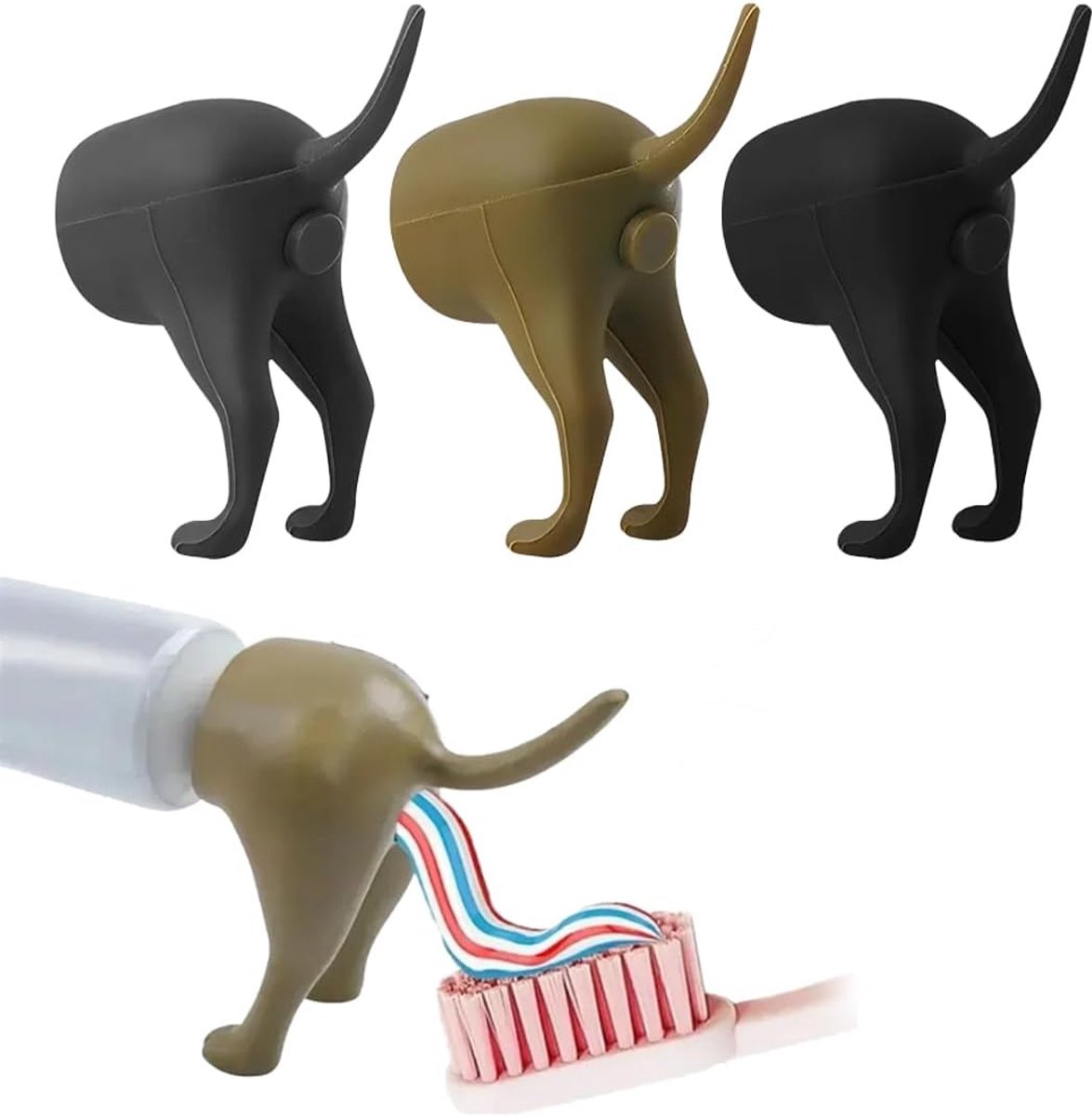 Tandpasta gereedschap 3 stuks - creatieve dispenser - grappige dop - ideaal voor honden - Homevero
