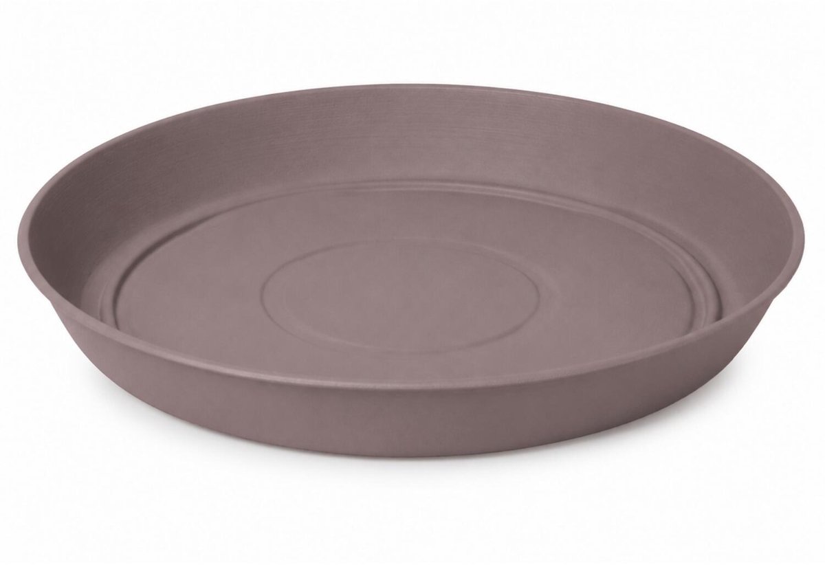EDA Bloempot onderschaal Romeo - kunststof - taupe - D24 x H3,8 cm - opvangschalen