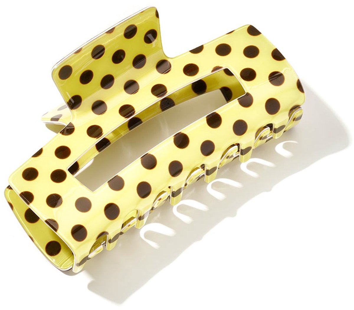 Haarclips met stippen, dagelijkse pvc-accessoires - Geel