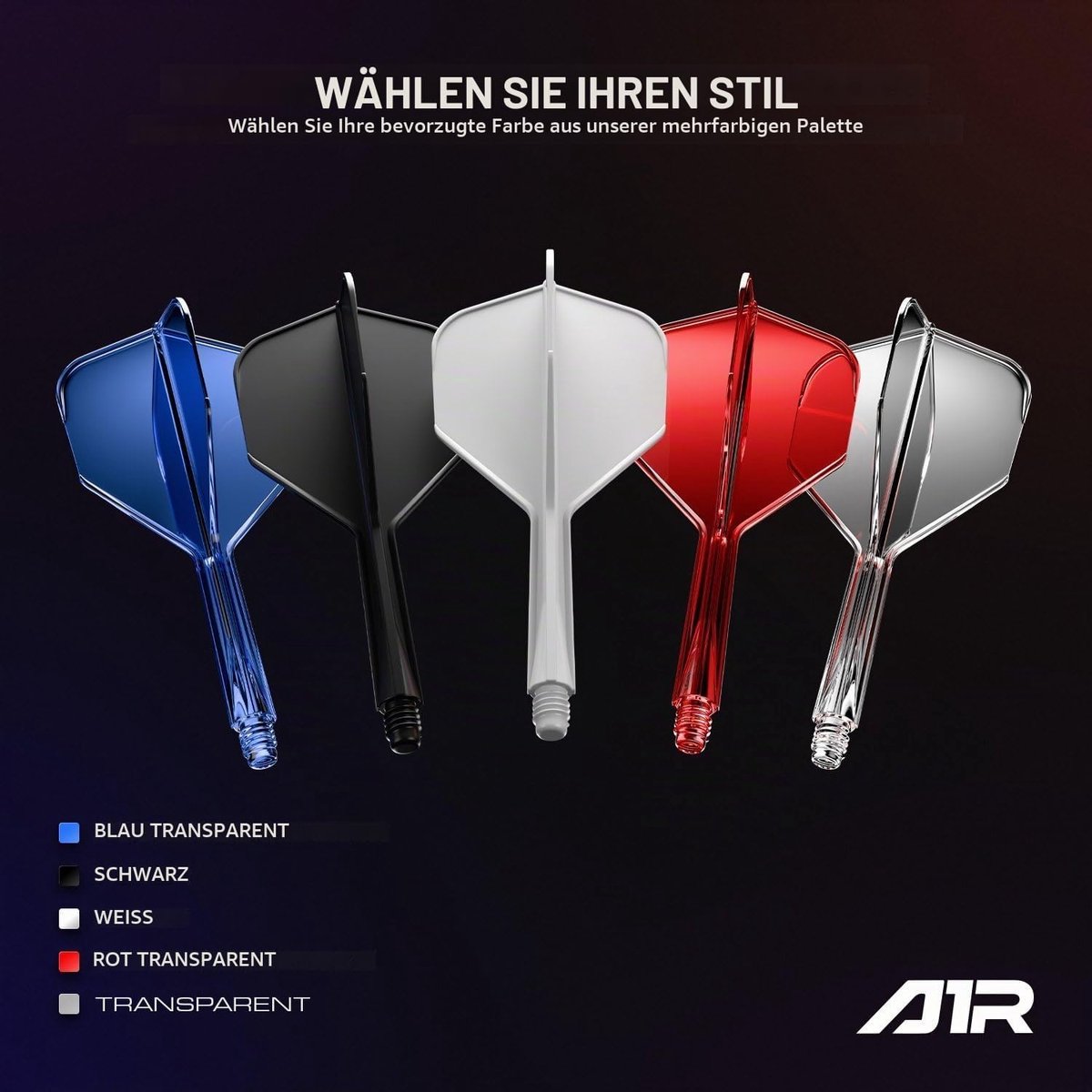 Dart Flights, 3 Stuks, Kunststof, Korte