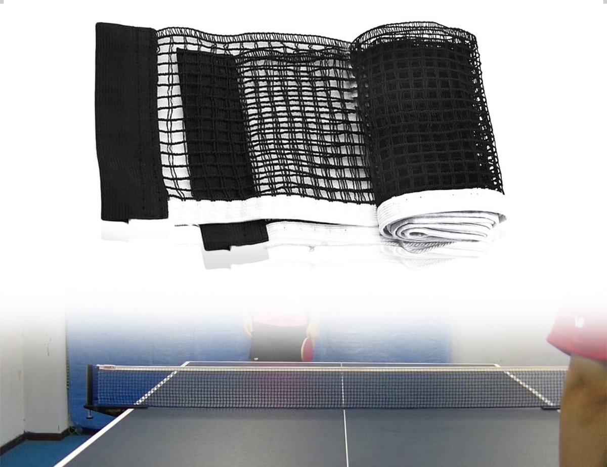 Draagbaar Tafeltennisnet Set van 2 Stuks, Vervangnet voor Binnen en Buiten, Nylon Net voor Tafeltennis Spelletjes en Training