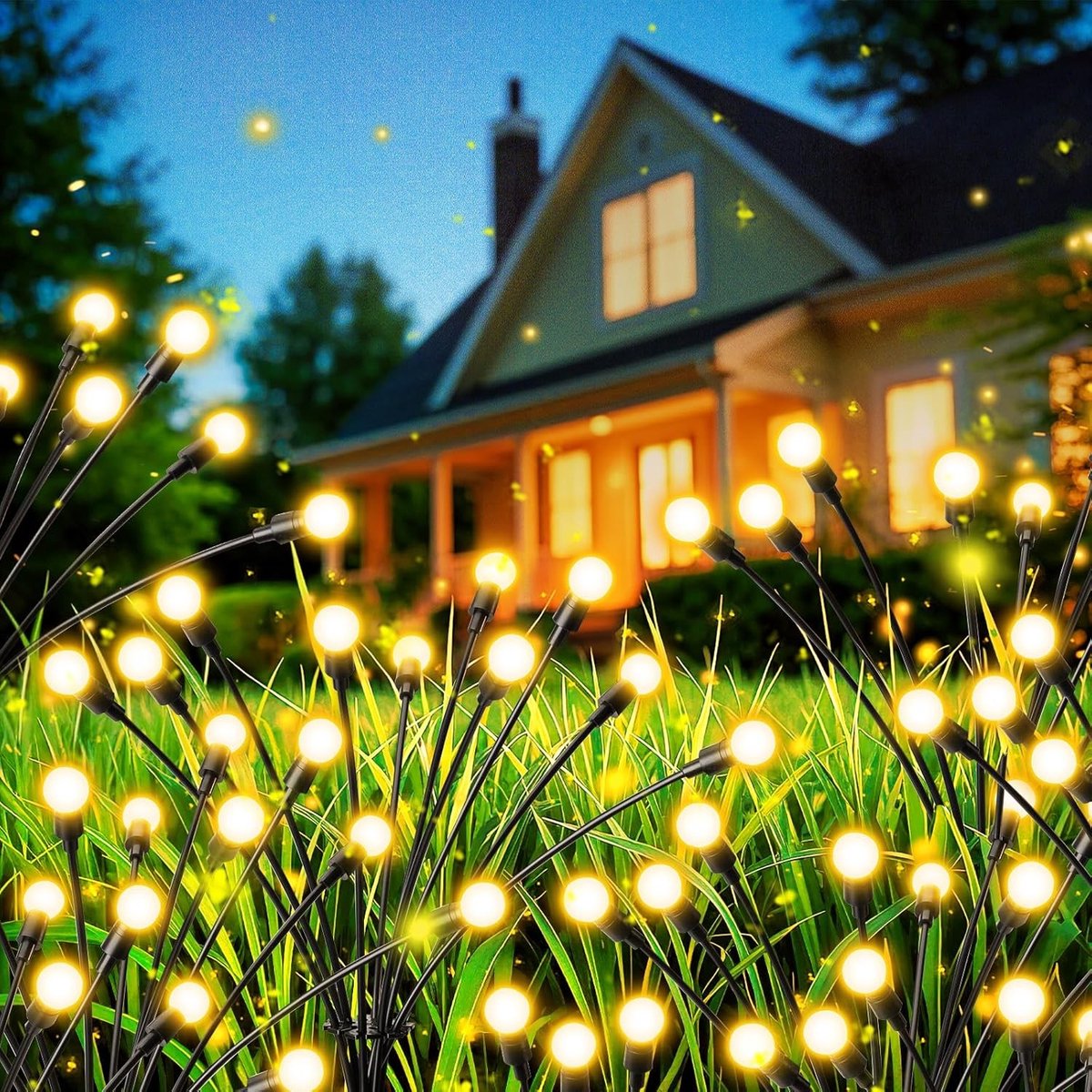 Zonnelampen - Met 10 LEDs - 6 Stuks - Waterdichte Tuinverlichting op Zonne-energie - Voor Buiten