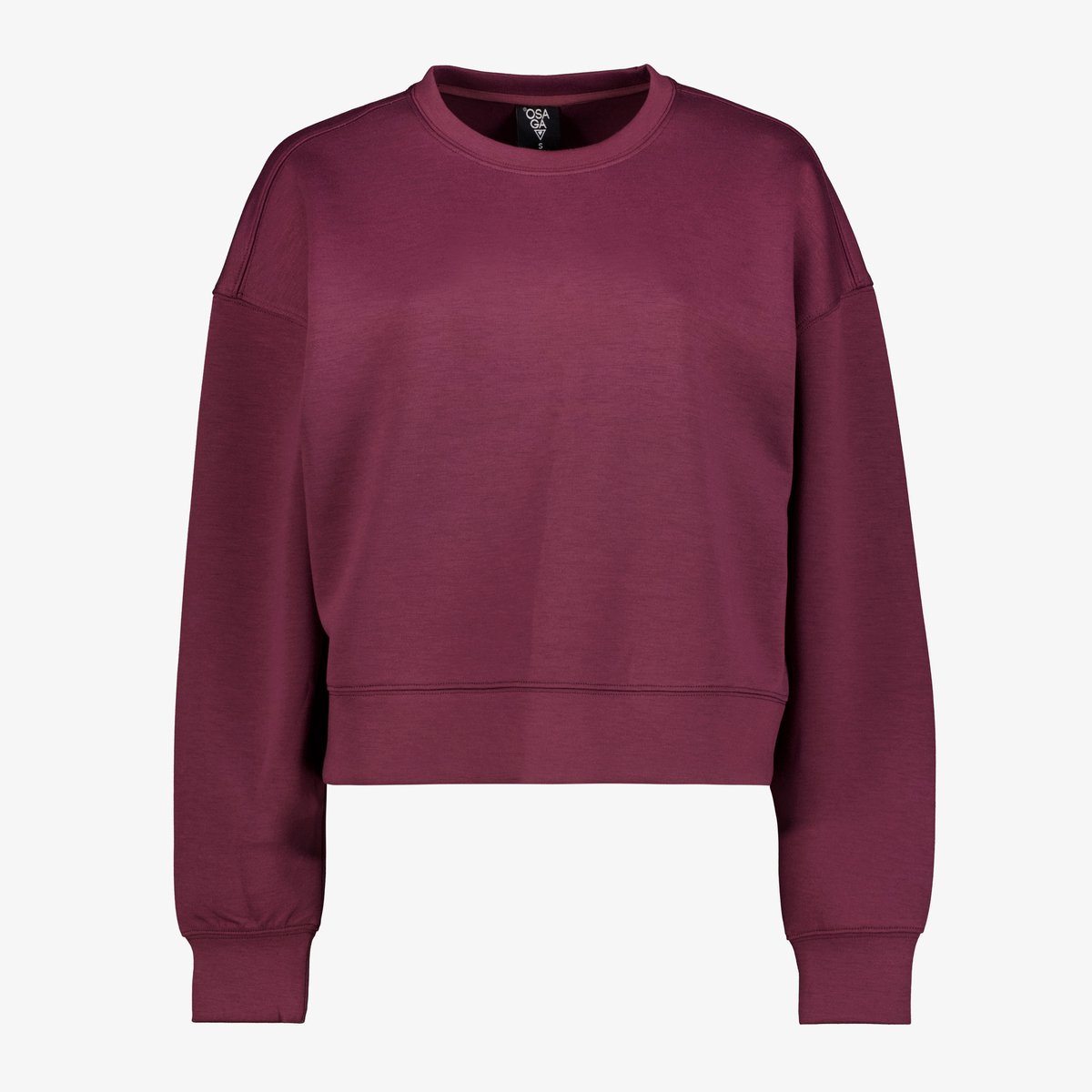 Osaga cropped dames sweater bordeauxrood - Maat S