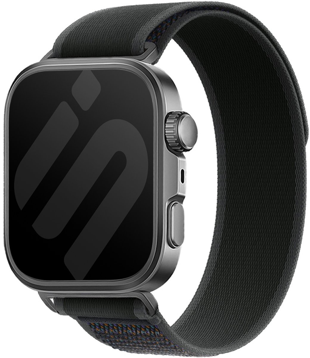 Strap-it Trail bandje Nylon geschikt voor Huawei Watch Fit 5 Pro / 5 / 4 Pro / 4 / 3 - Zwart