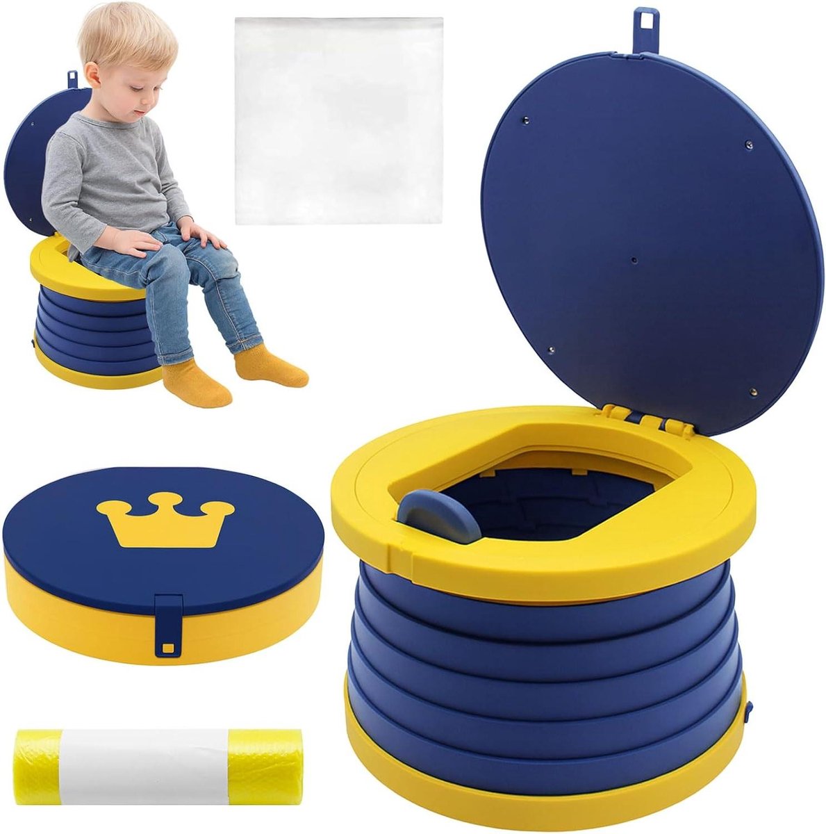 Opvouwbaar Potje - Draagbaar Toilet - Kind Zindelijk - Veilig en Robuust - Tot 50 kg - Roze