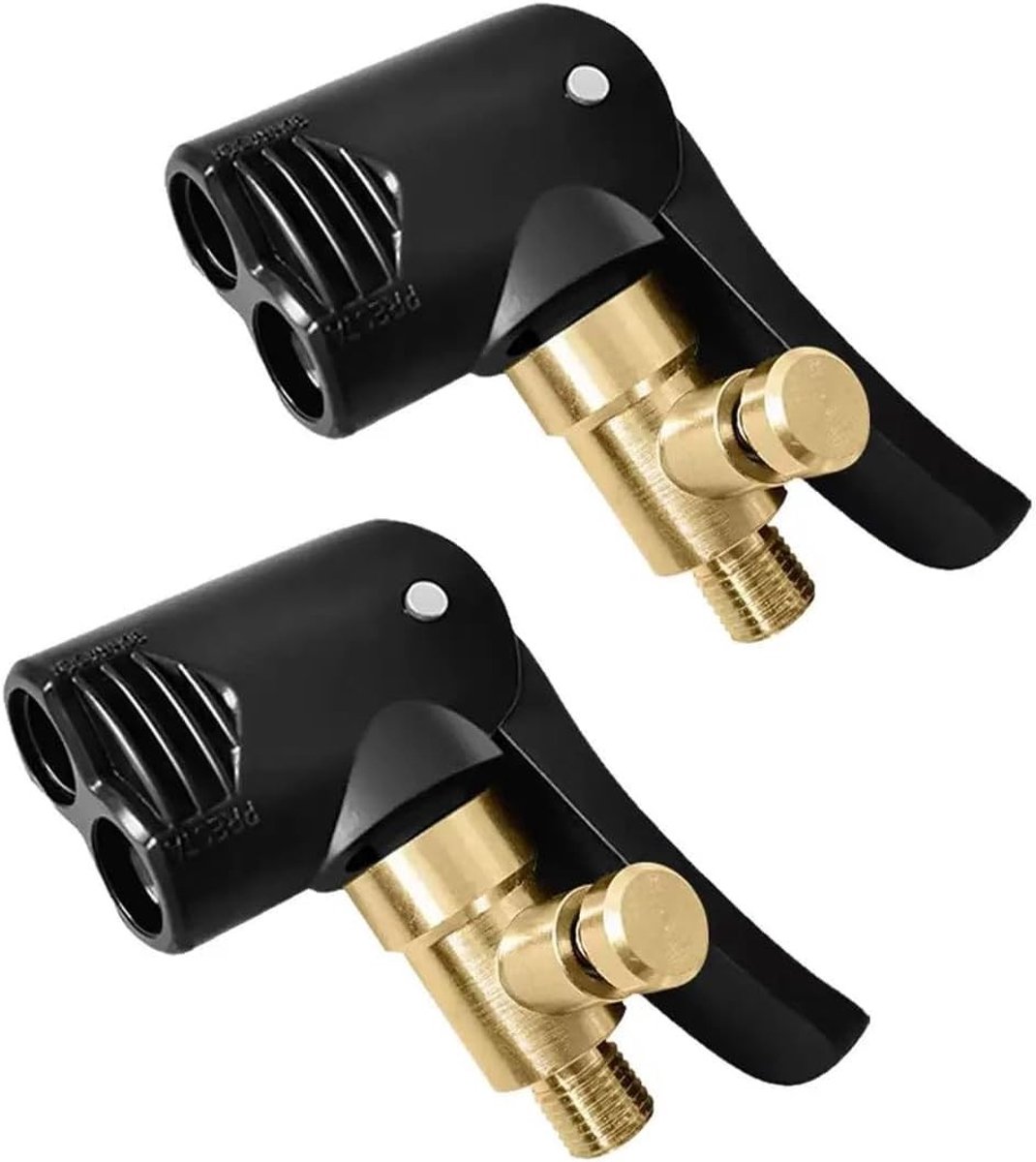 Bandenpomp Adapter met Ontluchtingsventiel - Messing - Voor Auto, Fiets en Motor