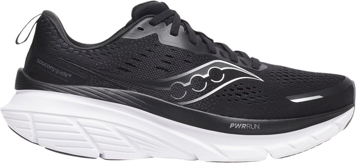 Saucony Guide 18 Wide - Hardloopschoenen - Zwart/wit - 44.5