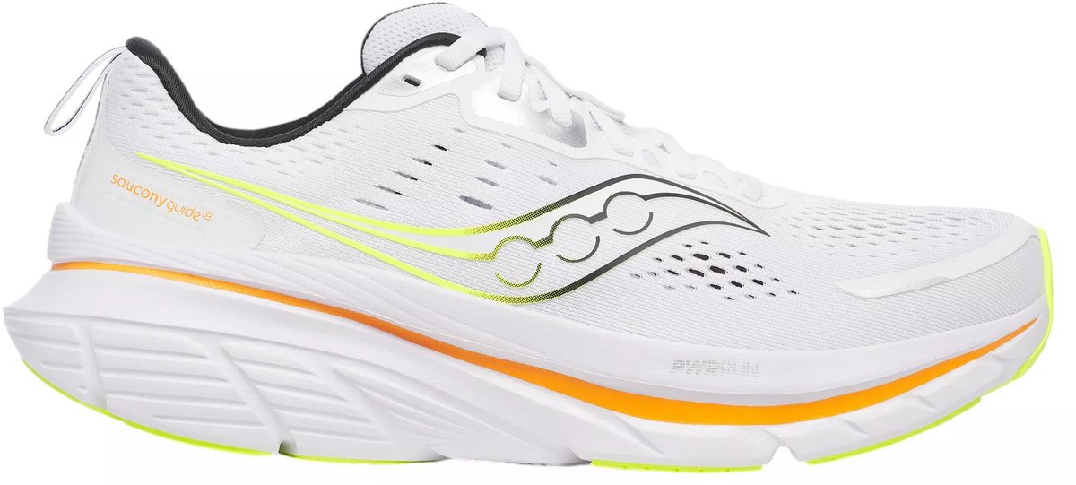 Saucony Guide 18 - Hardloopschoenen - Wit/Peel - Maat 44.5