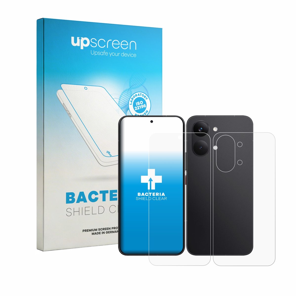upscreen - Screenprotector voor Xiaomi Poco X8 Pro Max (Voor+Achter) - Folie Beschermfolie transparant antibacterieel