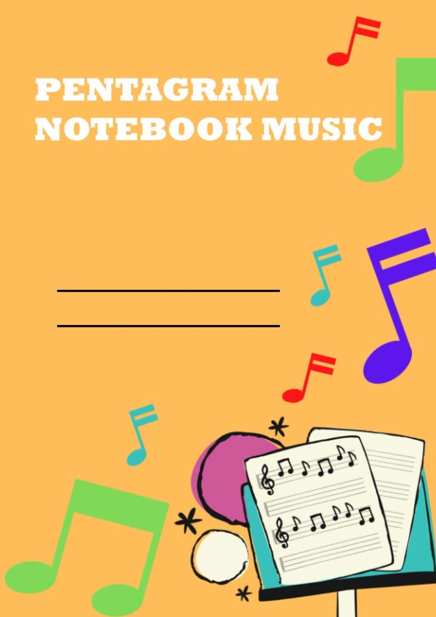 Pentagram notebook music: 102 pages,A4 wide staff, summary of the musical symbols, music notebook blank, 12 staves, 12 - ShopVlot