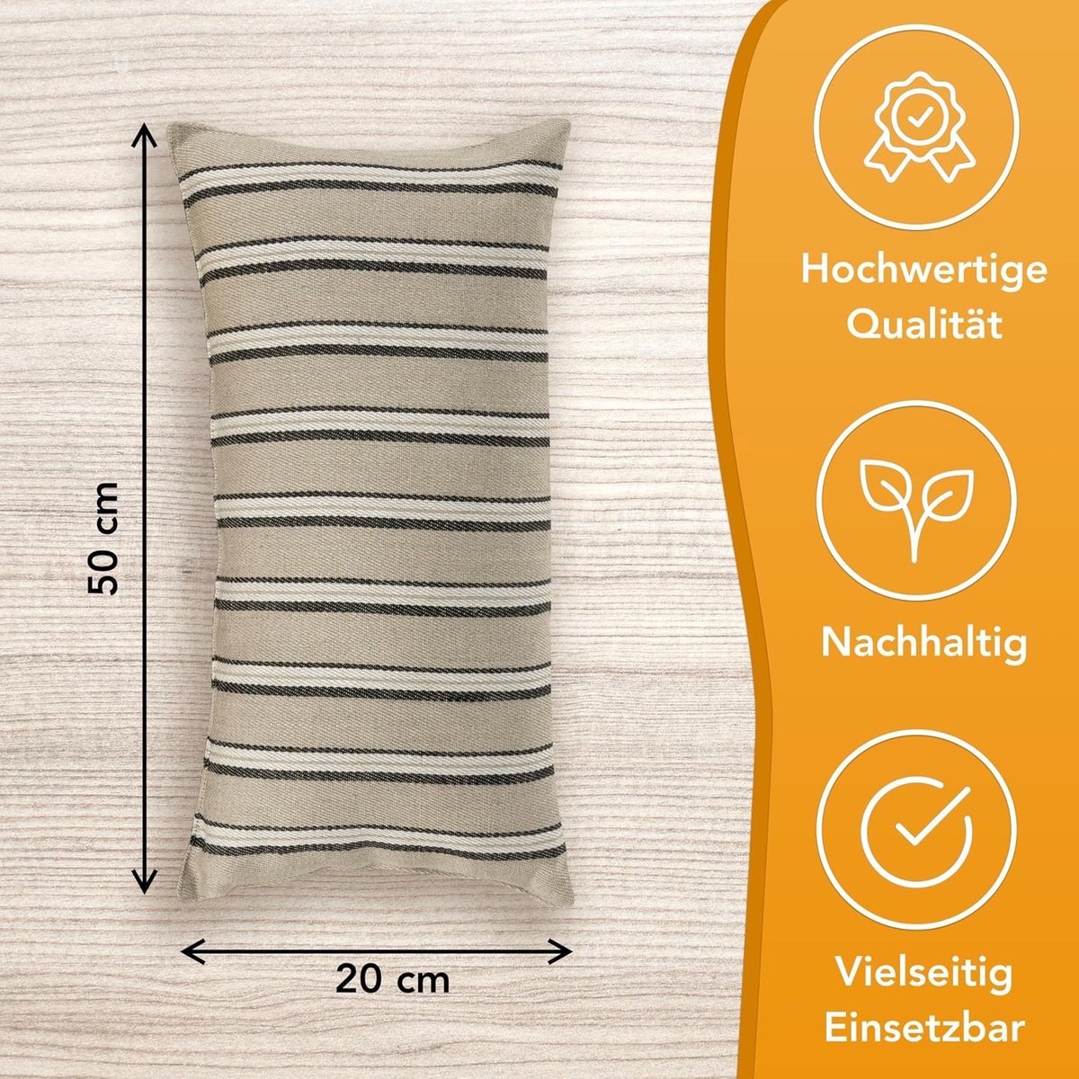 Premium Saunakussen - 9 Strepen - 50 x 25 cm - Linnen/Katoen - Voor Wellness en Ontspanning