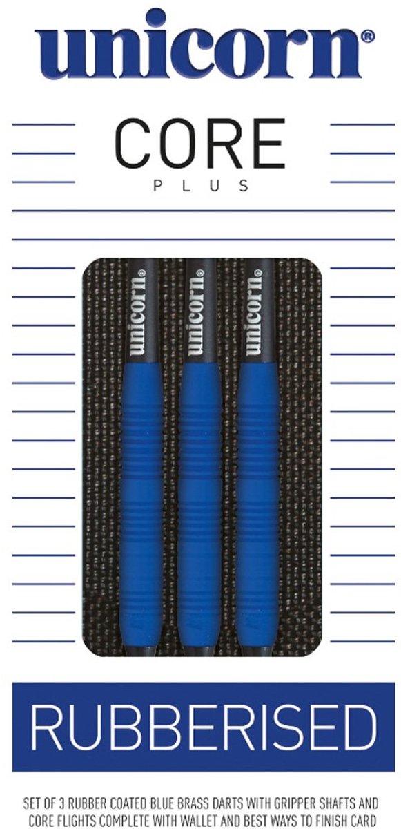 Unicorn Core Plus Rubberised Blue Soft Tip - Dartpijlen 18 Gram van Unicorn — afbeelding 3