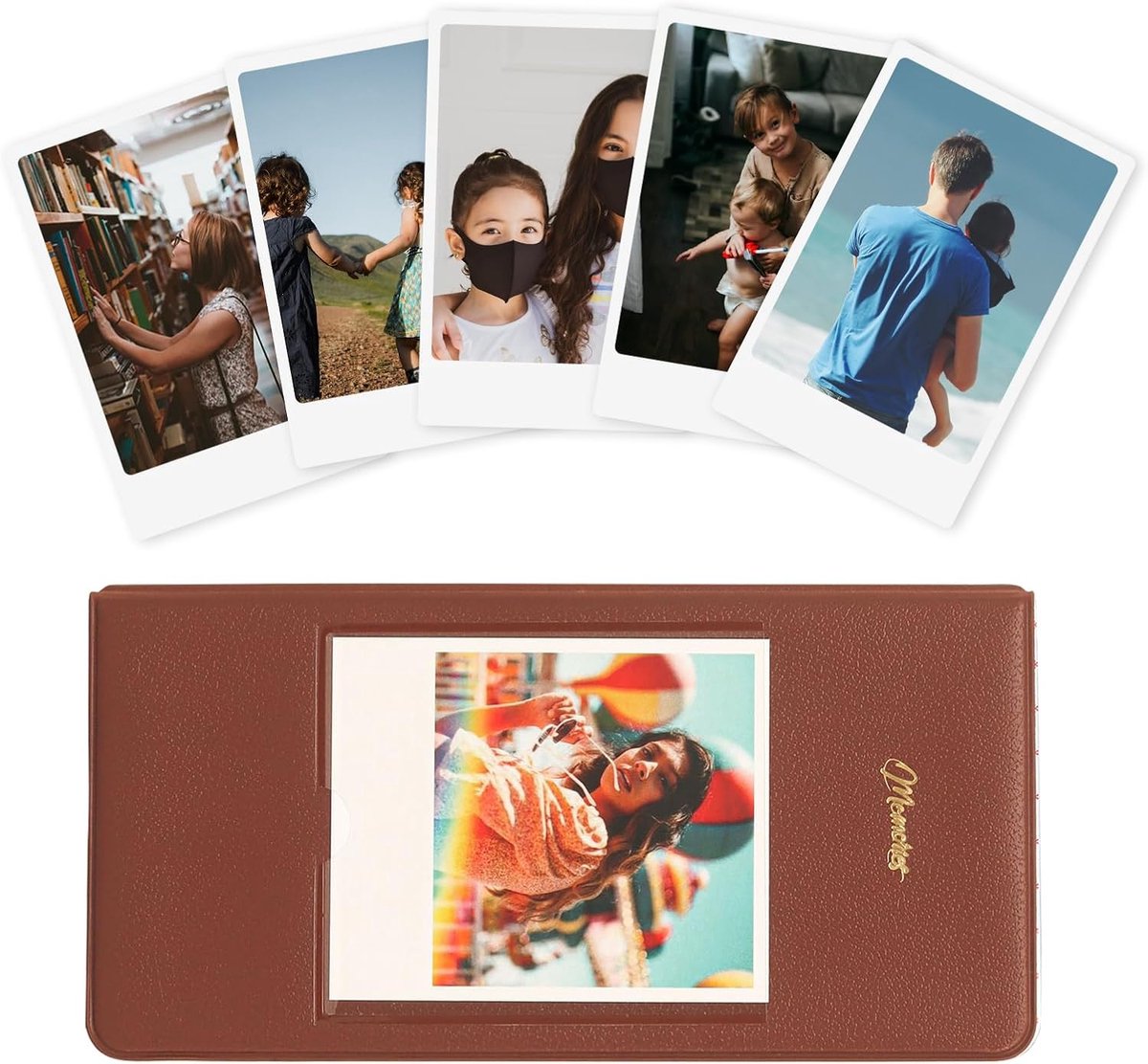 VOVMOEYA 64 Pocket Photo Album voor Fujifilm Instax Wide 400/300/210, voor Polaroid Camera's Slip In Fotoboek Album 16 - ShopVlot