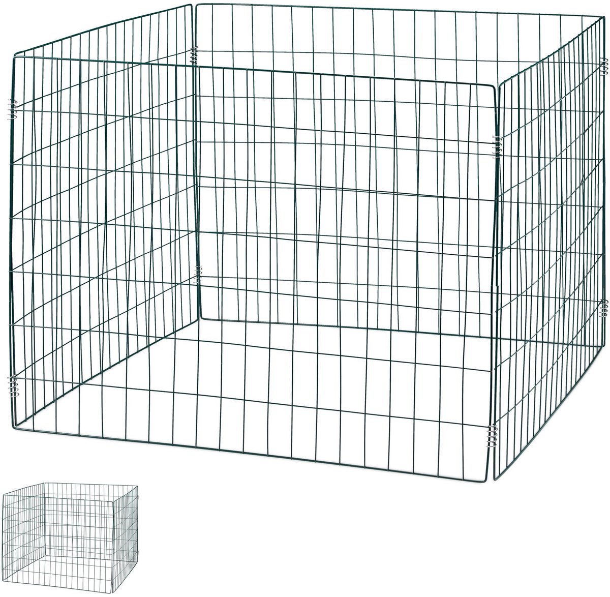 Famanu – Compostbak van metaal, set van 2, compostvat voor de tuin, HxBxD: 70 x 90 x 90 cm, 560 liter, zonder bodemplaat in groen
