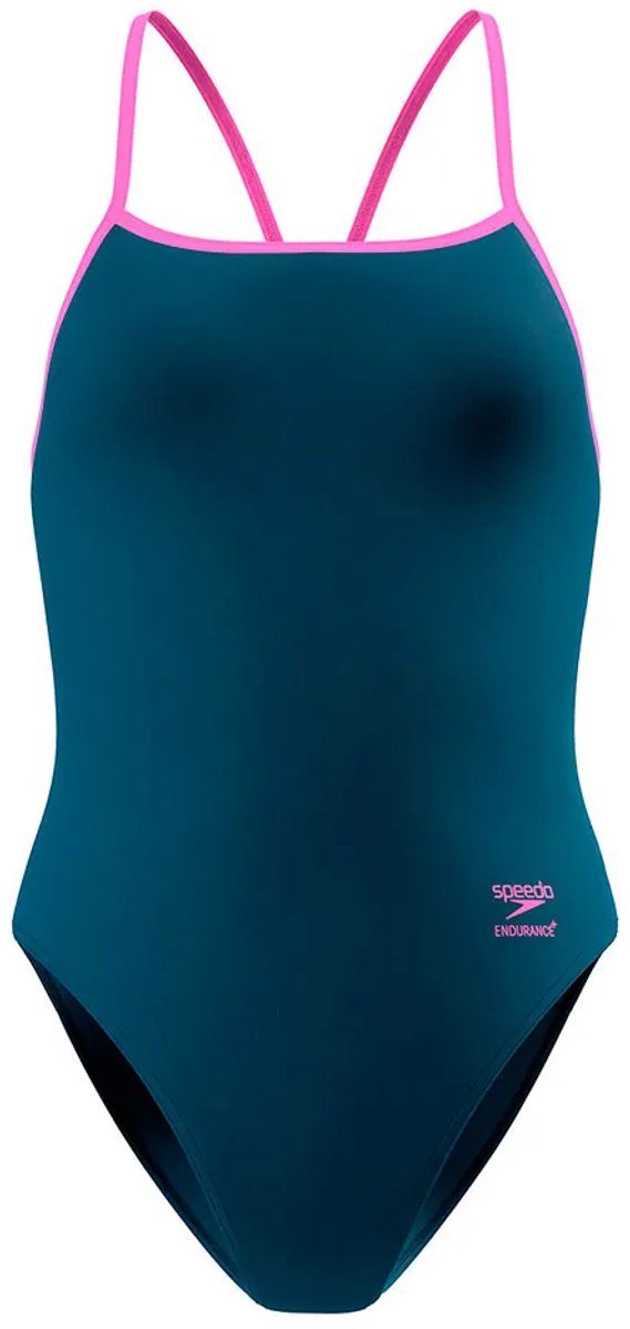 Speedo Solid Turnback Zwemkleding Blauw 30 Vrouw