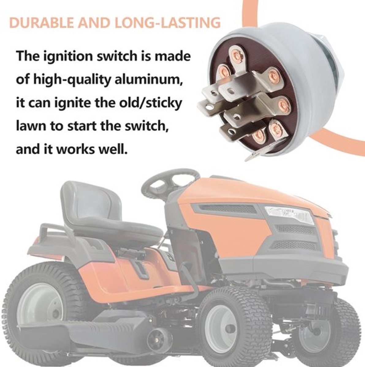 Mowers Ignition Switch - Vervangingsonderdelen - Geschikt voor tuinmachines - Met sleutels - Compatibel met diverse modellen - Betrouwbar...