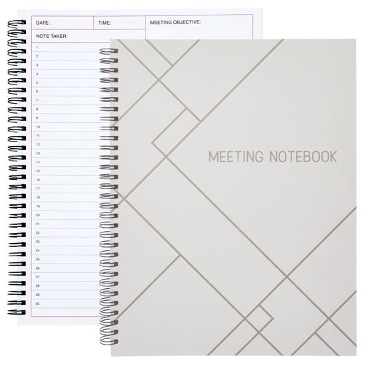 Vergadernotitieboeken - Projectmanagement - Perfect voor organisatie - 21,5 x 28 cm - Notitieboek - Geschikt voor werk - wit