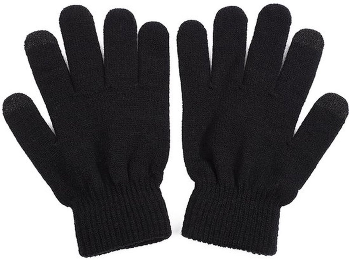 Winterhandschoenen voor heren met dikke, geborstelde gebreide touchscreen-handschoenen voor buiten, koudebestendig en warm gamen