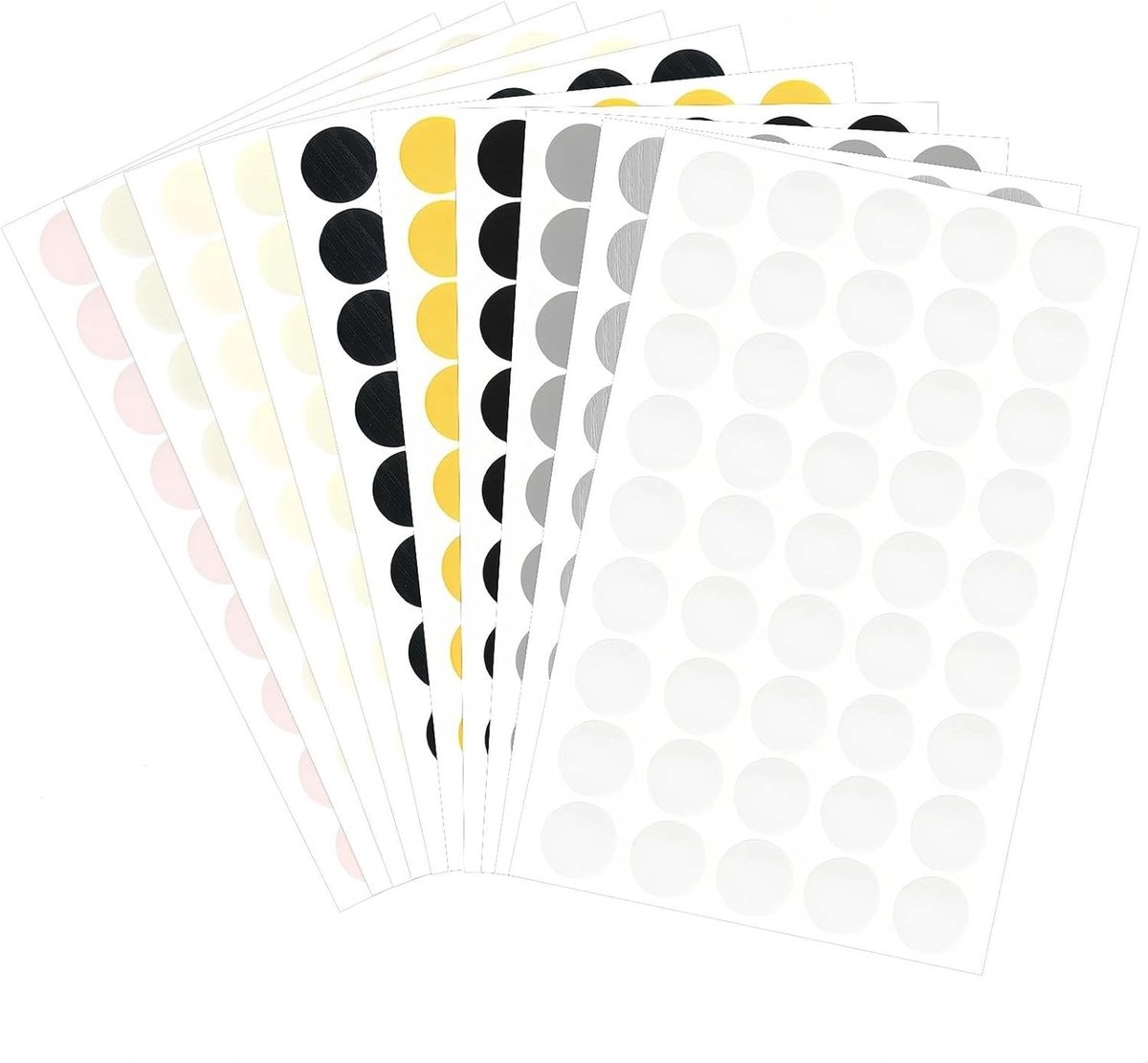 Kleurige zelfklevende schroefafdekkingen van PVC voor meubels, waterdicht en eenvoudig te verwijderen, ideaal voor kasten en boorgaten