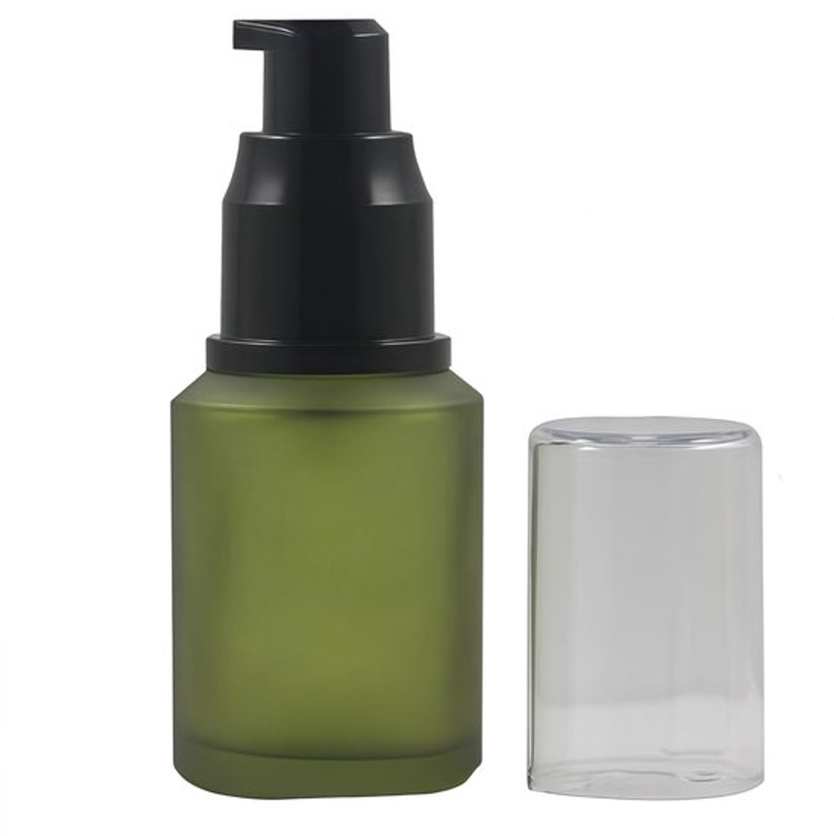 Dispenserfles 60 ml - Glazen Dispenser - Milieuvriendelijk - Luchtdicht Deksel - Perfect voor Cosmetica - Elegant Ontwerp - Fles