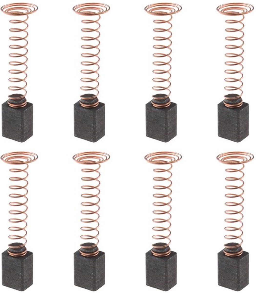 Koolborstels 4 Paar - Vervanging voor D-remel 4000 - Carbon - 6,3 x 4,8 x 8,4 mm - Automatische stopfunctie - Reparatiedeel - Carbon Brush