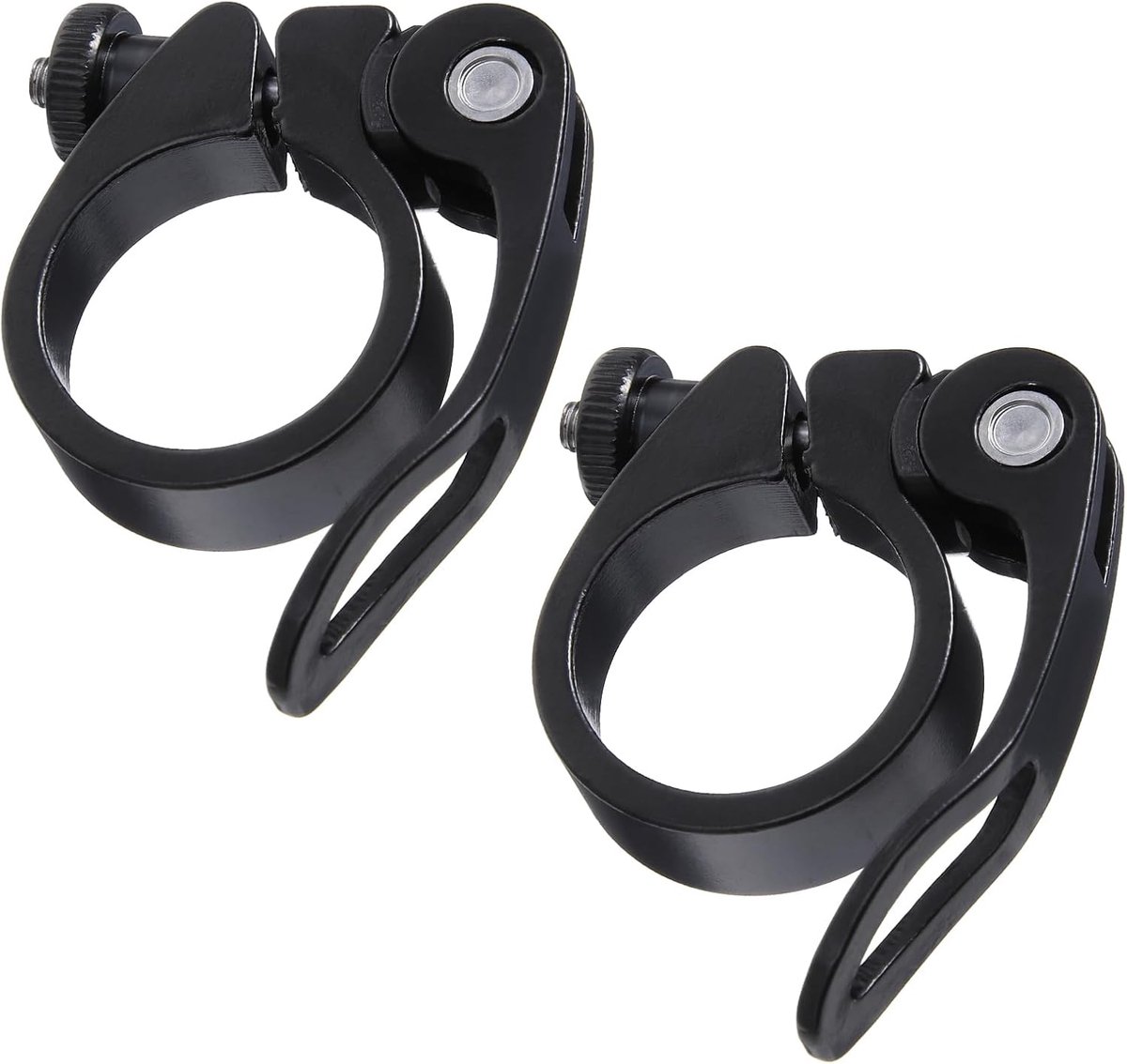 SnelShoppen - 2 x Fietszadelklemmen 31,8 mm Snelspanner Aluminiumlegering voor Mountainbike Zadelpen 27,2-28,6 mm/30,4-31,8 mm