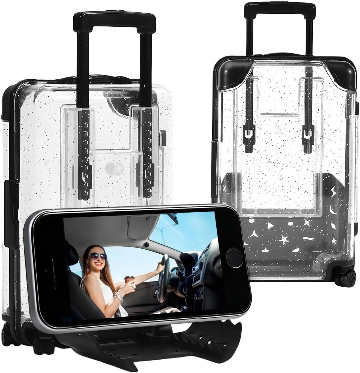 Compacte en praktische mini koffers in geschenkdoos - Realistisch design voor geldcadeaus, reisaccessoires en telefoonhouder