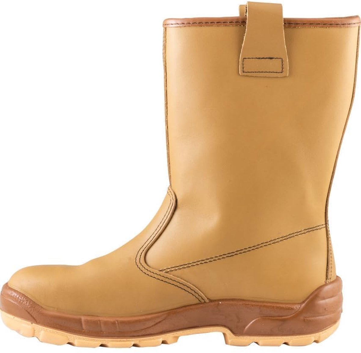 SnelShoppen - Veiligheidslaarzen Bruin S3 SRC 42 - JALASKA SAS - Waterdicht, Antislip, Stevige Werkschoenen voor Bouw, Tuin, en Buitengebruik