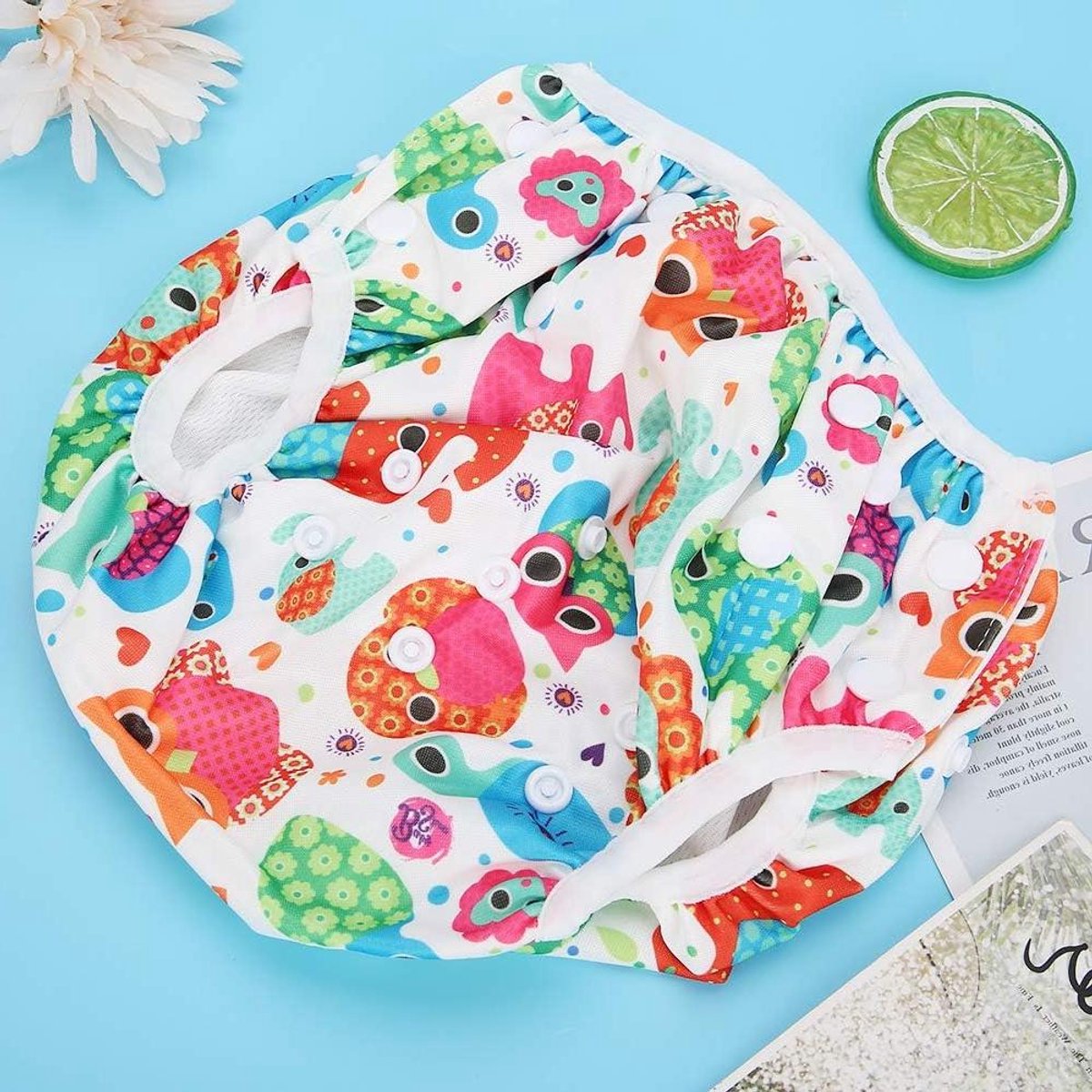 Babyzwemluier - Wasbare zwemluier - Waterpret - Lekvrij ontwerp - 5-25 kg - Blauw