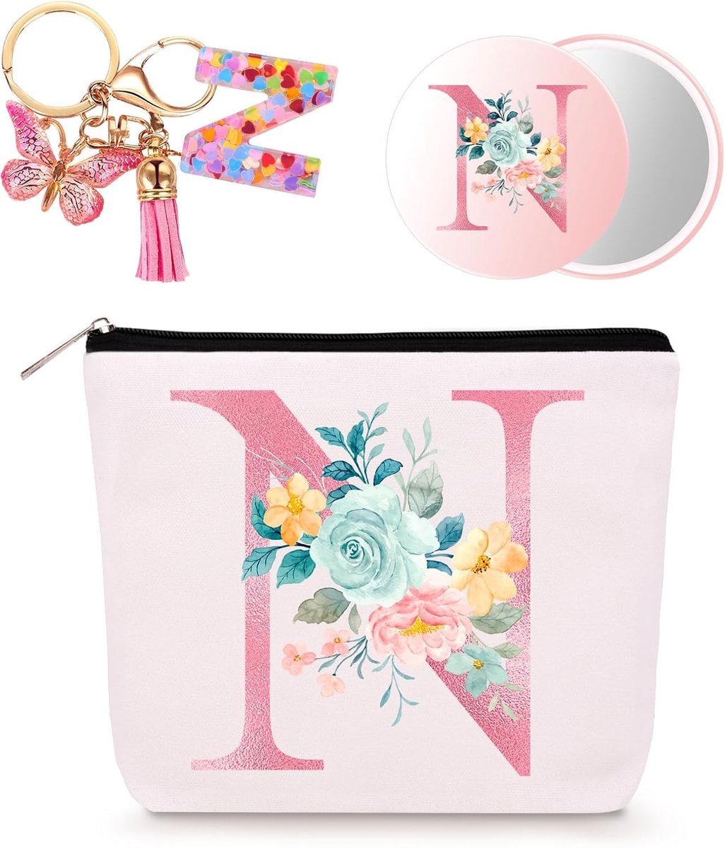 Persoonlijke Make-up Tas als Verjaardagscadeau voor Vrouwen, Wit, Handig en Stijlvol Accessoire