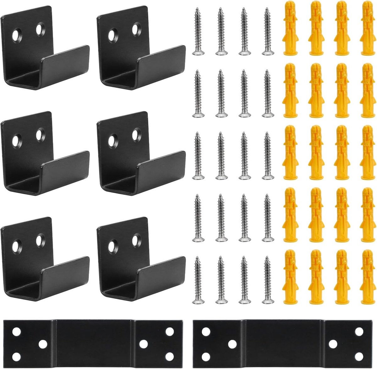 Verstelbare Wandspiegel Bevestigingsclips van RVS, Stevige Hangers voor Spiegels en Fotolijsten, 6 Stuks (18mm Breedte)