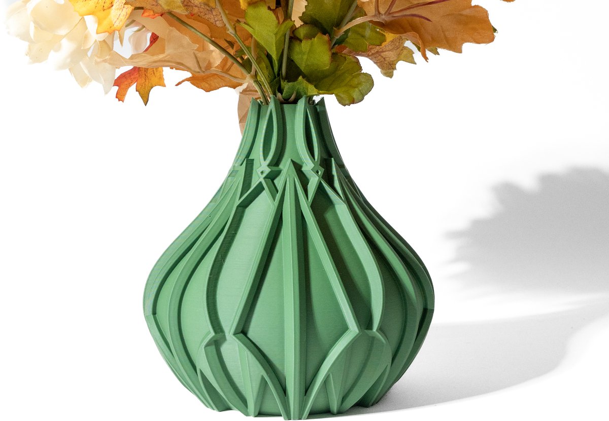 Skushy Vaas Arvin - Geschikt voor Bouwbloemen - Japandi Designvaas voor Droogbloemen en Kunstbloemen - Sculpturale Decoratieve Vaas - Moderne Woondecoratie