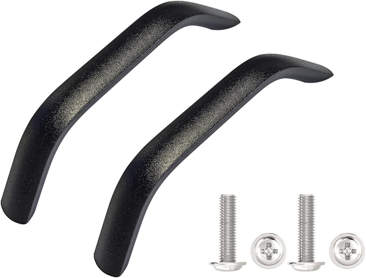 2 Stuks Zwarte Meubelhandgrepen van Aluminium Legering, 96mm Gatafstand voor Kasten en Tuindeuren