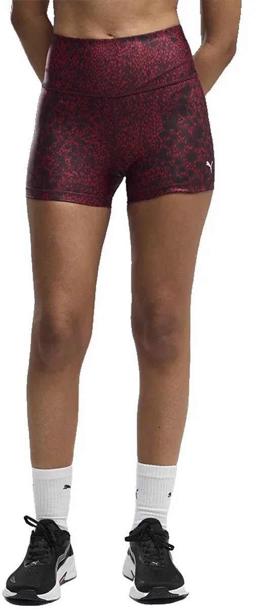 Puma Tropical Speed 3´´ Aop Korte Leggings Vrouw Ruby Noir