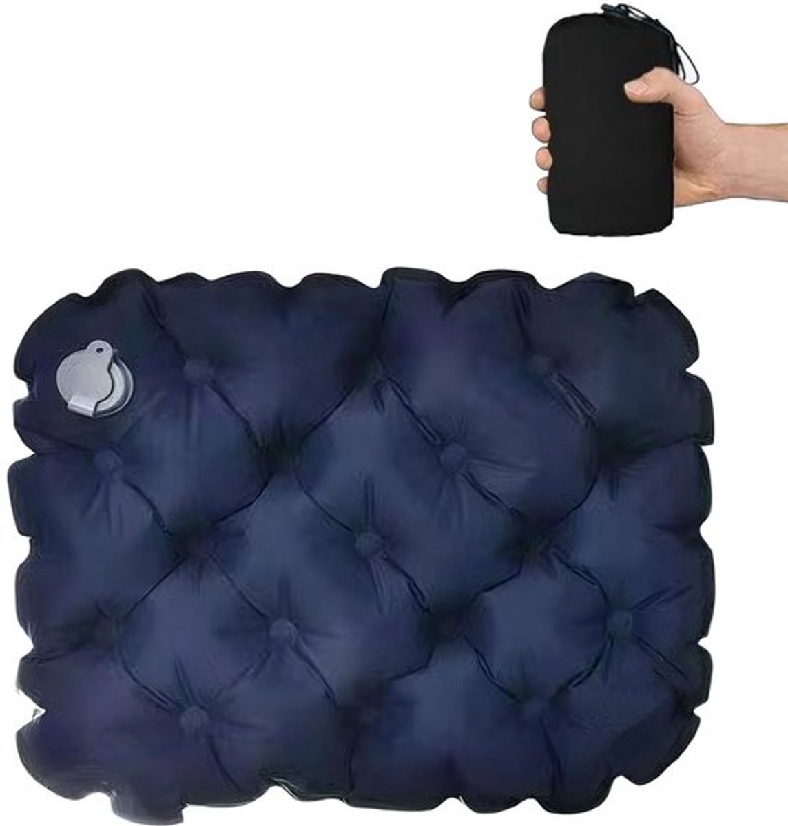 Campingzitkussen Waterdicht - Opblaasbaar Zitkussen - Opvouwbaar Kussen - Lichtgewicht Kussen - 47 x 37 cm - Voor Outdooractiviteiten