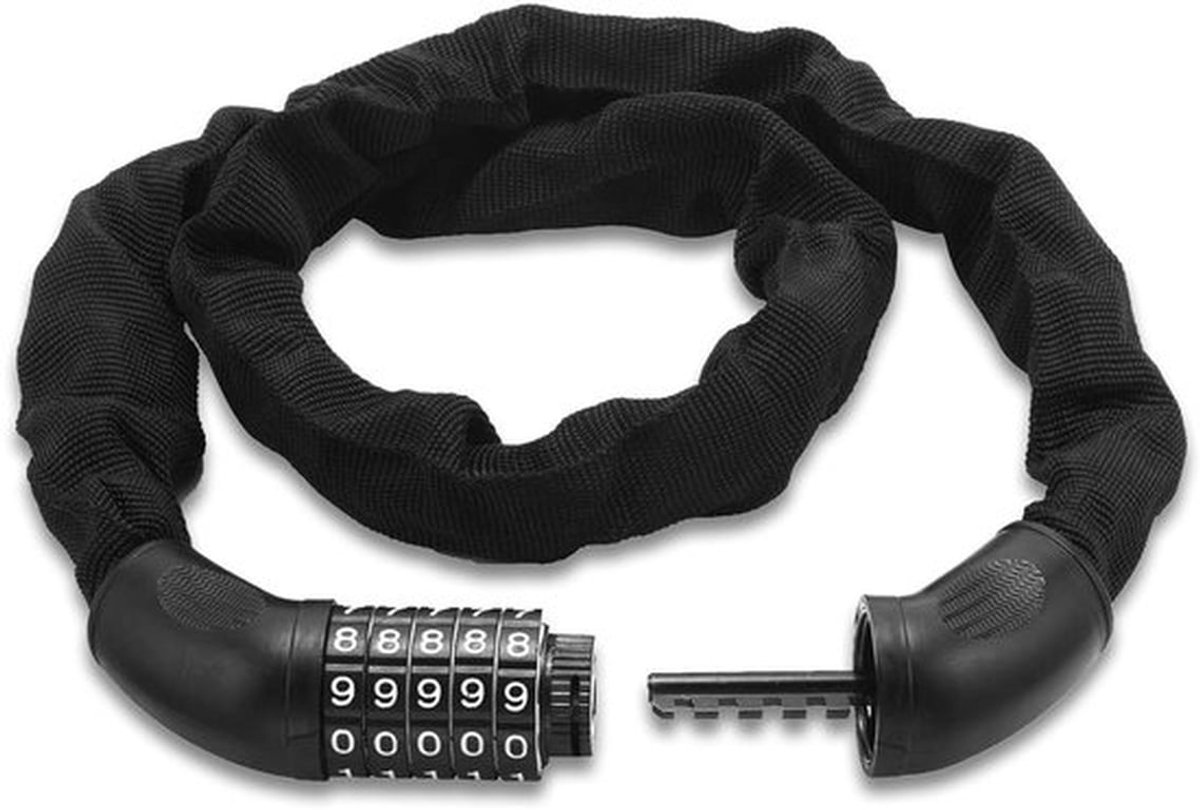 Fietsslot Hoog Beveiligd - Vouwslot - Cijferslot - Fietsslot Kinderfiets - Kettingslot - 100 cm Lengte - 6 mm Dikke Ketting - Fietsbeveiliging