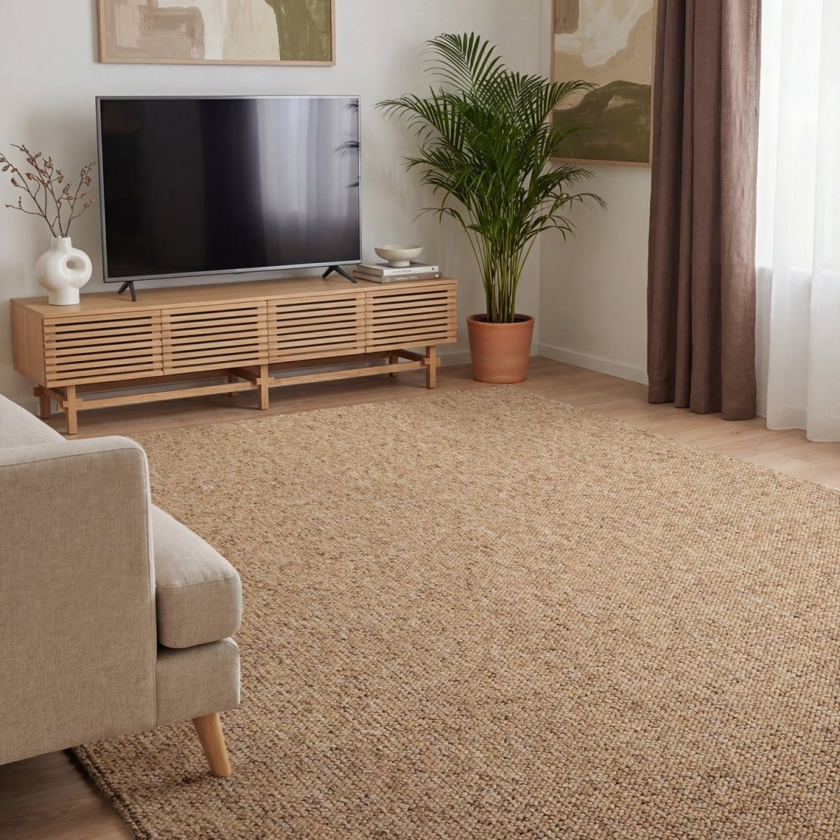 Elle Decoration Rocco vloerkleed in wol-look Rocco/Karamel - 240 x 340 cm - (XL)