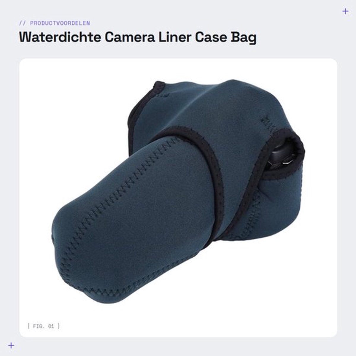 Camera Hoes Waterdicht - Nylon - Geschikt voor SLR/DSLR - Afmetingen 21x19x3 cm - Lichtgewicht 91 g - Perfecte Bescherming - Camera Tas
