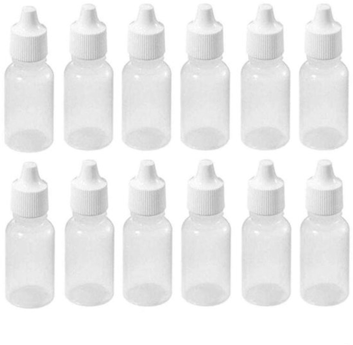 Oogdruppelfles 30 ml - Lege Flessen - Draagbare Container - Schroefdoppen - 12 Stuks - Lekbestendig Kunststof - Flesje