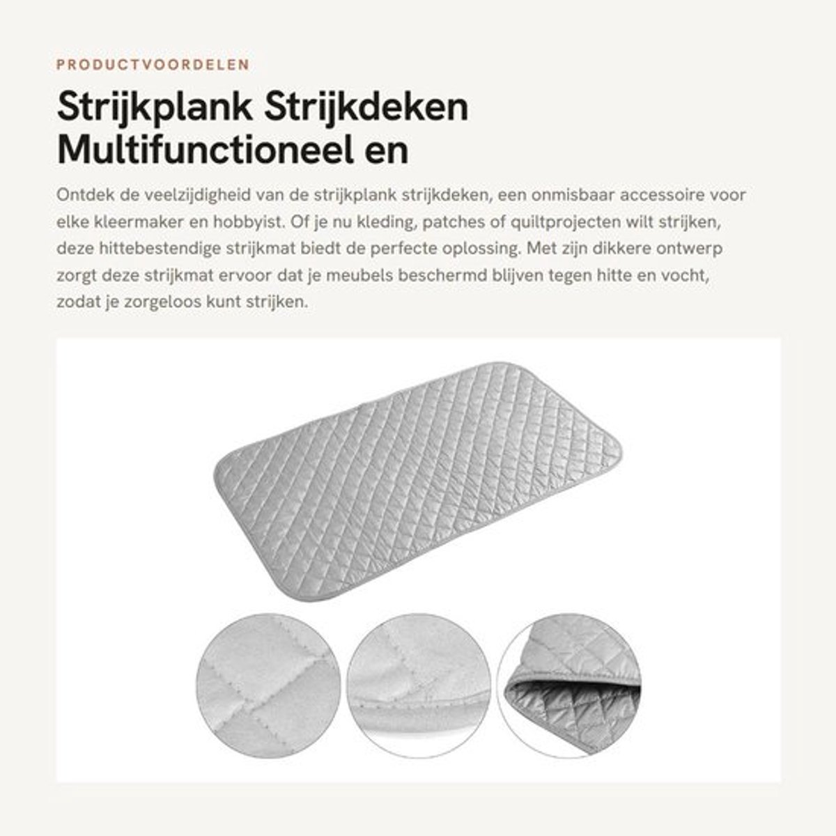 Strijkmat Verdikte Hittebestendig - Opvouwbaar - Multifunctioneel - Draagbaar - Isolatie - Bescherming Meubels - Strijkkussen