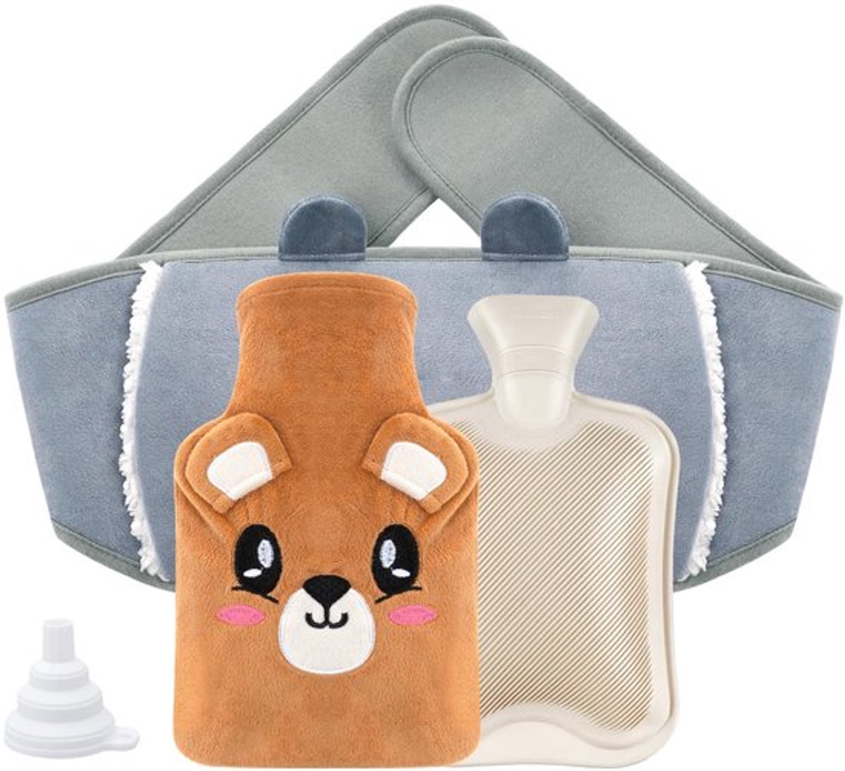 Warmwaterkruik - Pijnverlichting - 1 Liter - Zachte Overtrek - Geschikt voor Kinderen en Ouderen - Warmte en Comfort