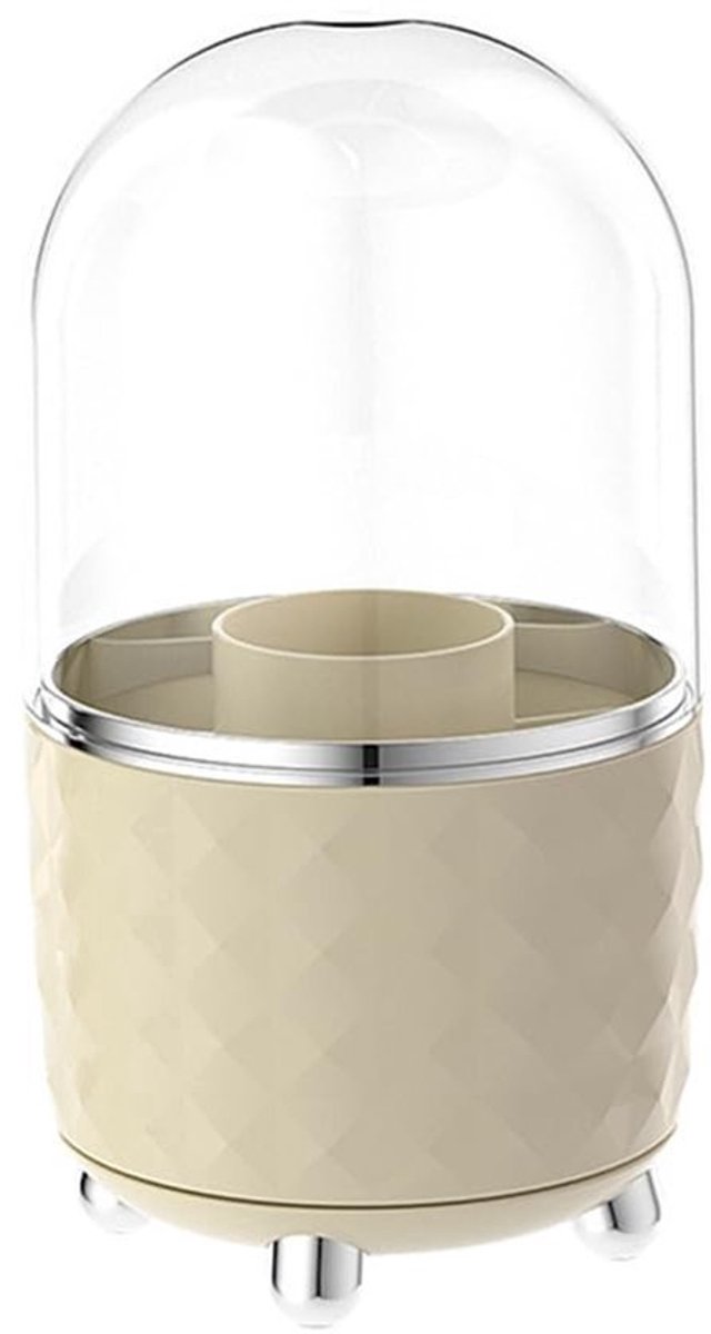 Make-up Organizer Draaibaar - Cosmetica Koffer - 360° Rotatie - Waterdicht - Plastic - 12,2 x 12,2 x 21,9 cm