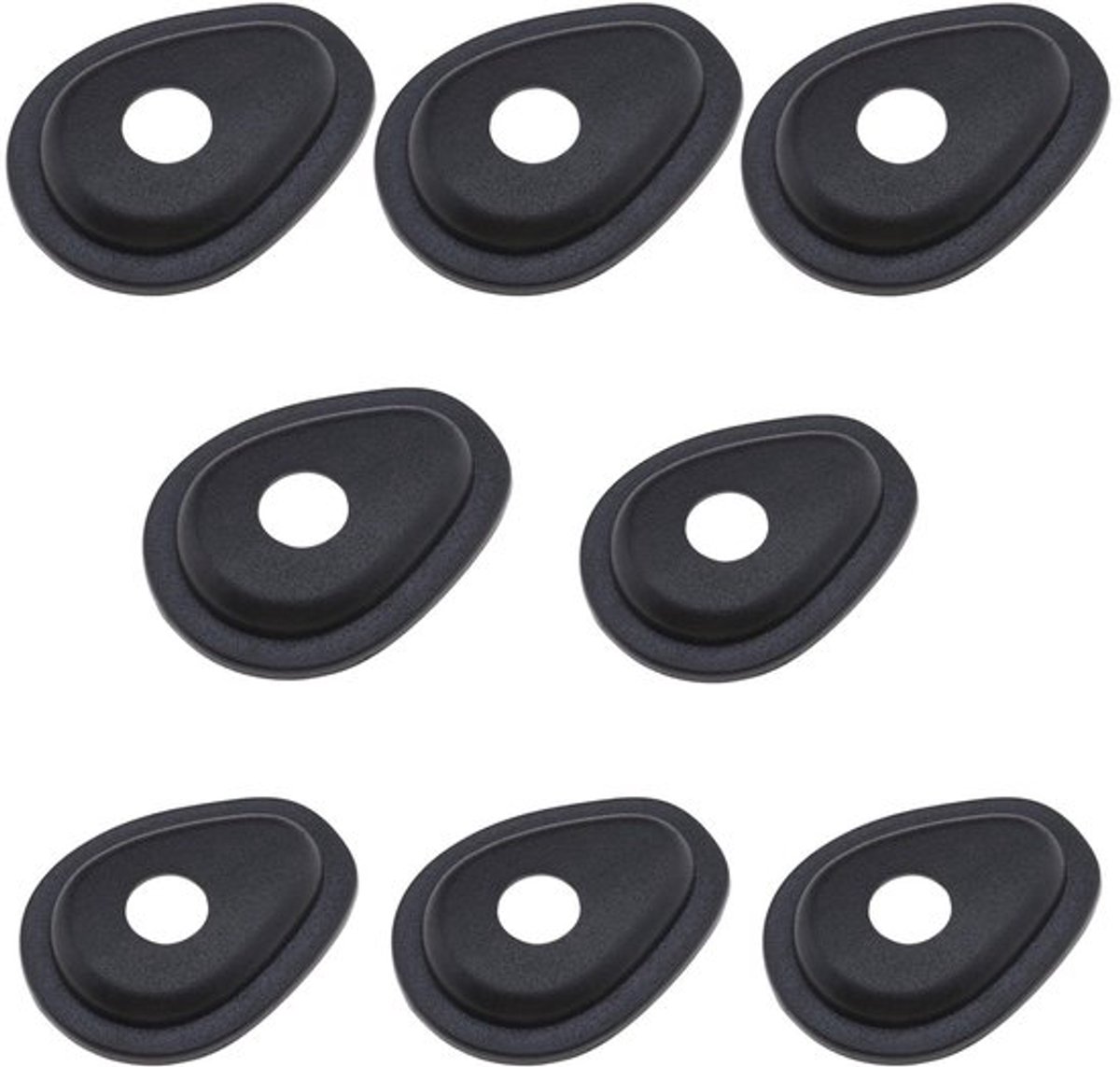 Motorfiets Indicator Adapter Platen - Compatibel met Yamaha MT07 MT09 - Duurzaam en waterdicht - Zwart - 8x Turn Signal Adapter - Geschik...