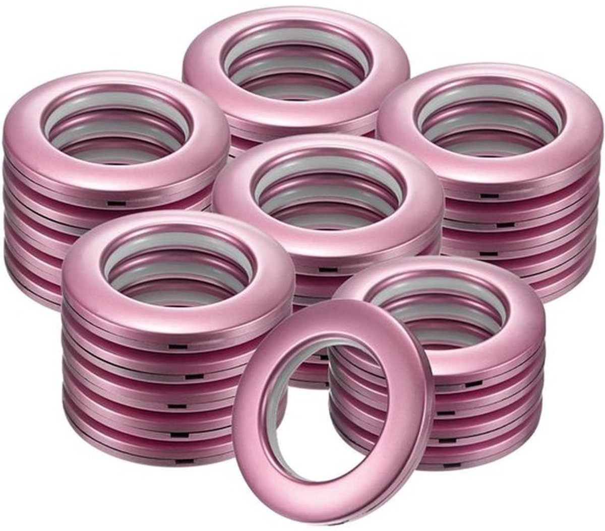 M METERXITY 25-Pack gordijnogen, 1-9/16" binnendiameter plastic gordijnringen clip oogringen nanoschaal geluidsarme Romeinse ring voor ramen/stof, huisgordijnen gordijnogen [mat paars]